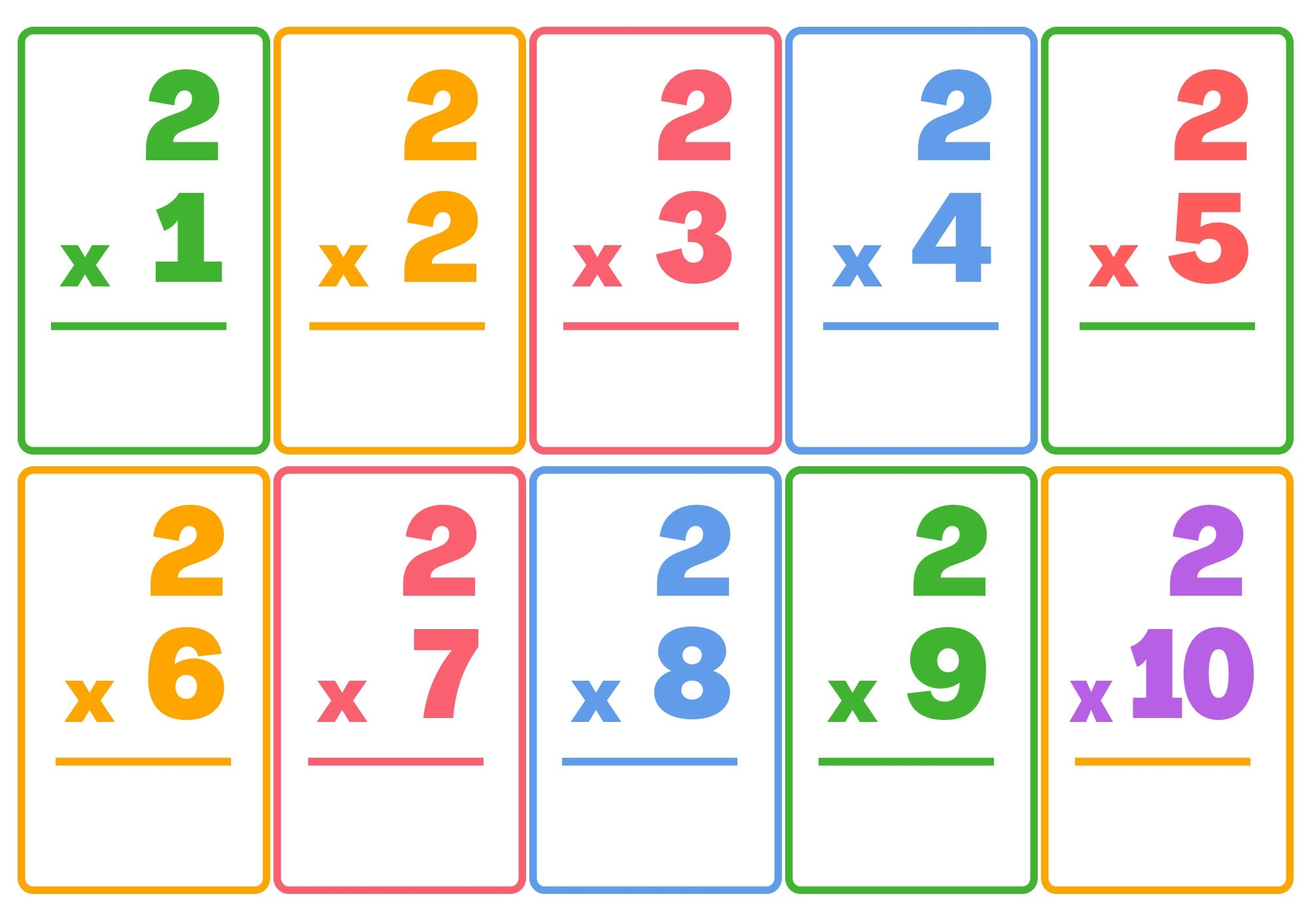 multiplication flash cards printable 0 12