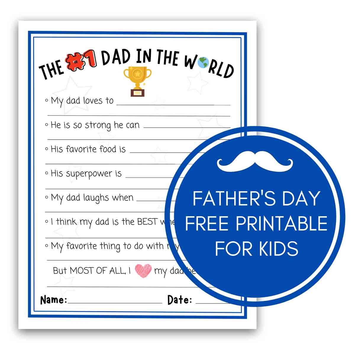 1 BEST Dad Father s Day FREE Printable