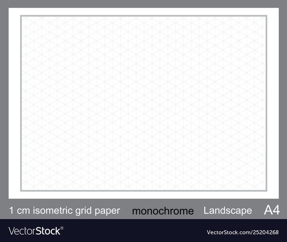 1 Cm A3 Isometric Grid Paper Royalty Free Vector Image Worksheets Library