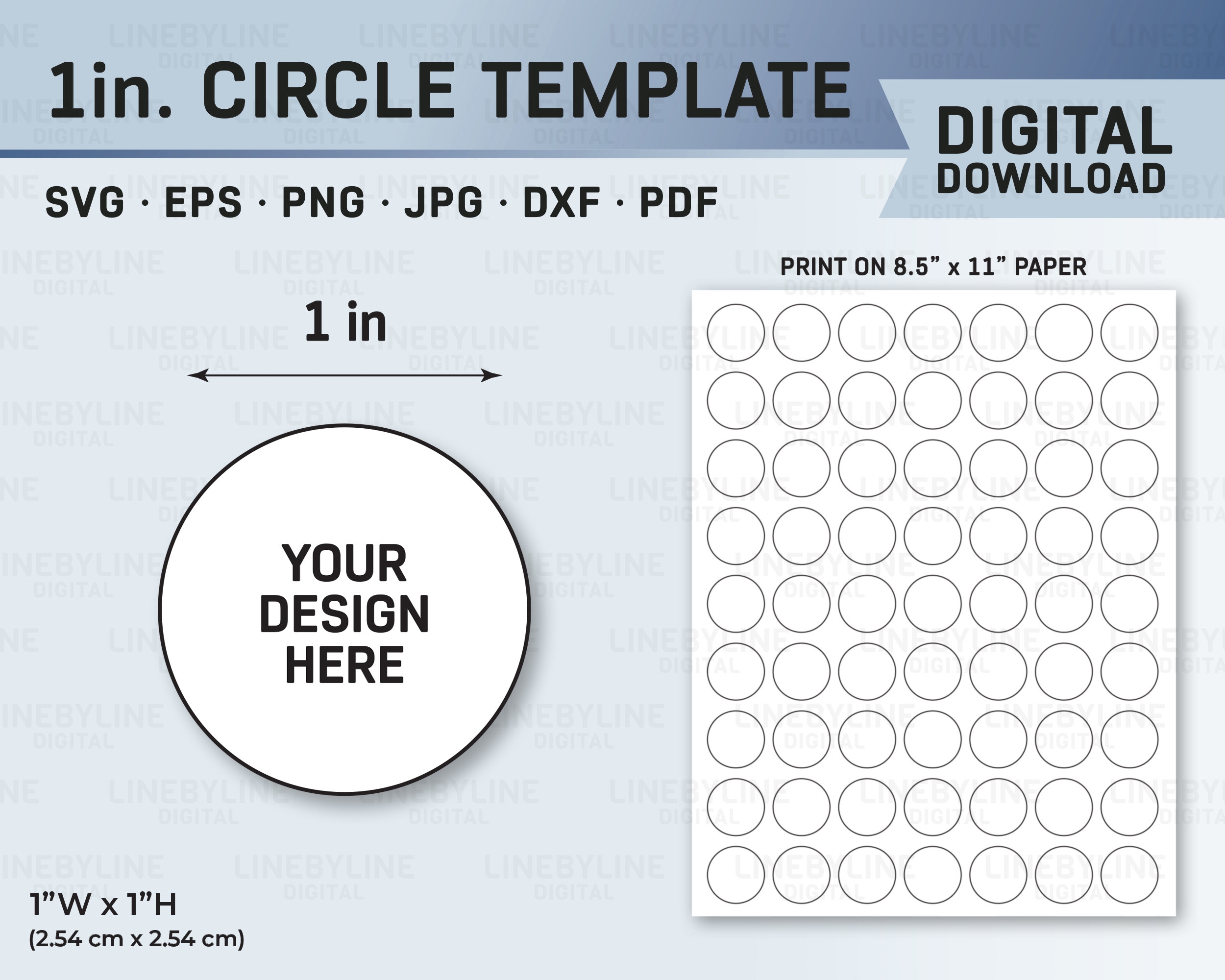 1 Inch Circle Template Circle Template Circle Template SVG Circle Printable Blank Circle Sticker Template 1 Inch Circle Template Etsy