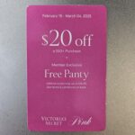 1 PINK Victoria s Secret Coupon 20 Off 50 Panty Valid Feb 19 