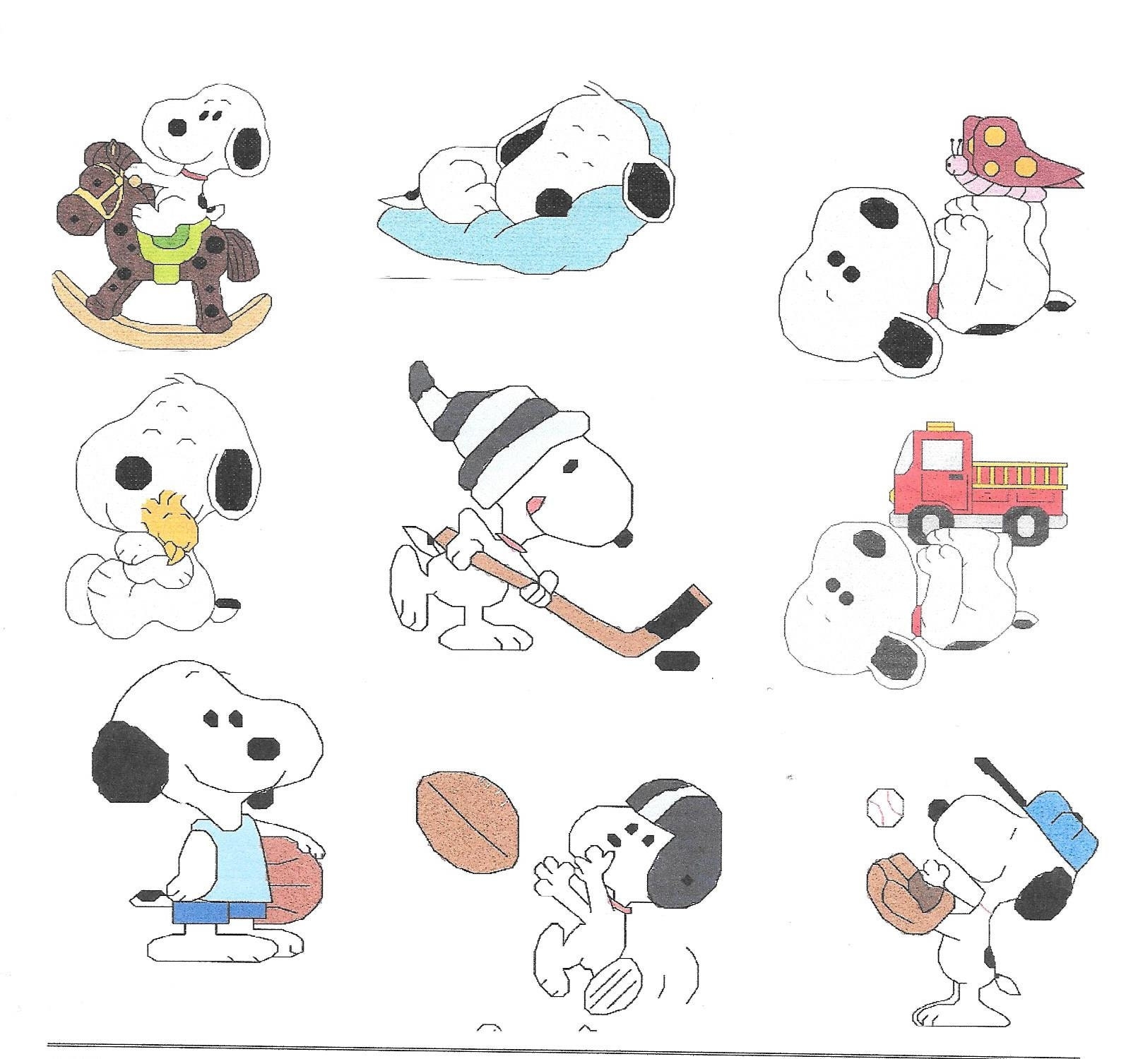 10 Different Small Snoopy Cross Stitch Pattern Digital Download 10 Different Small Snoopy Cross Stitch Pattern Digital Download
