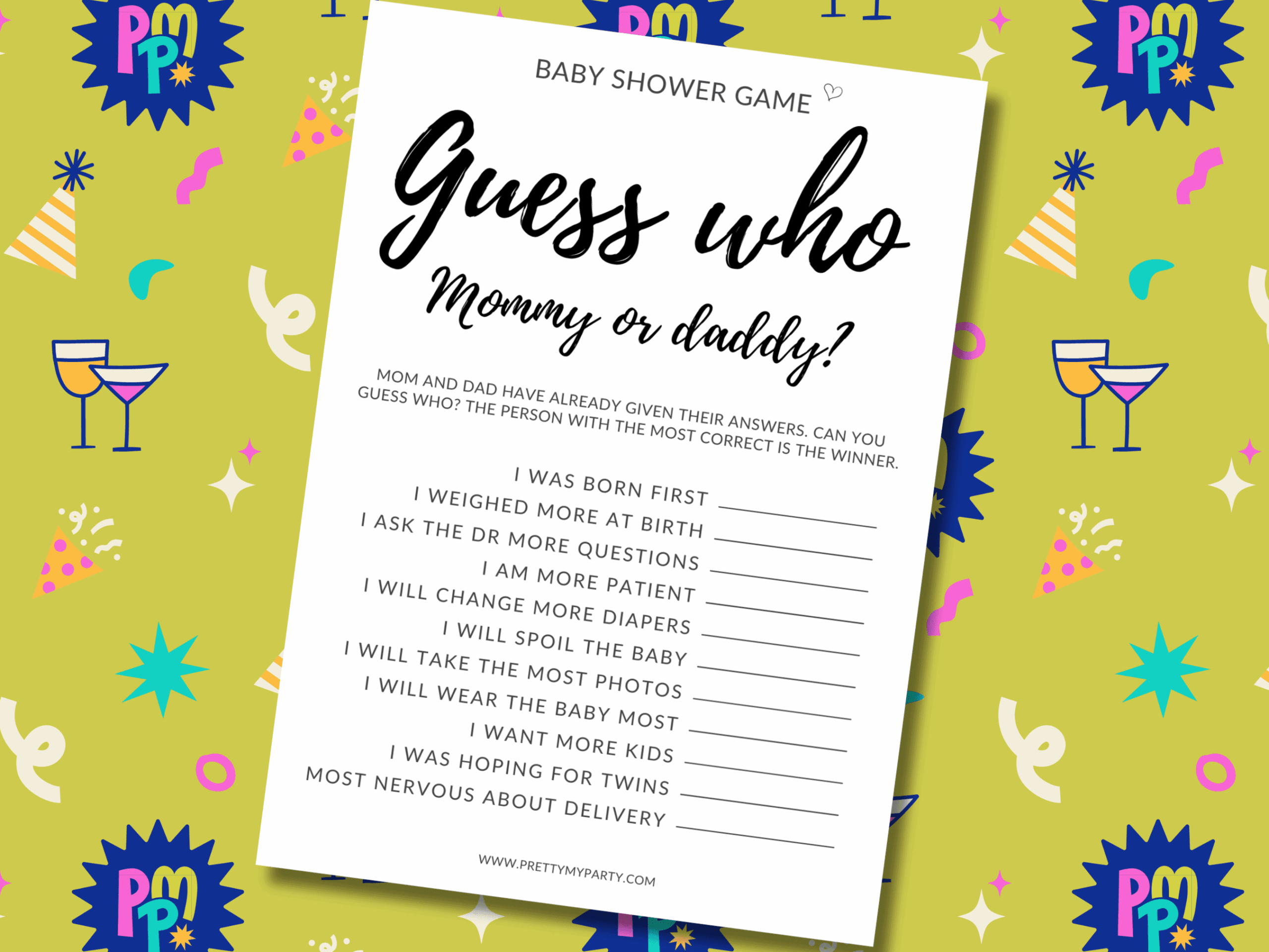 baby shower game printables