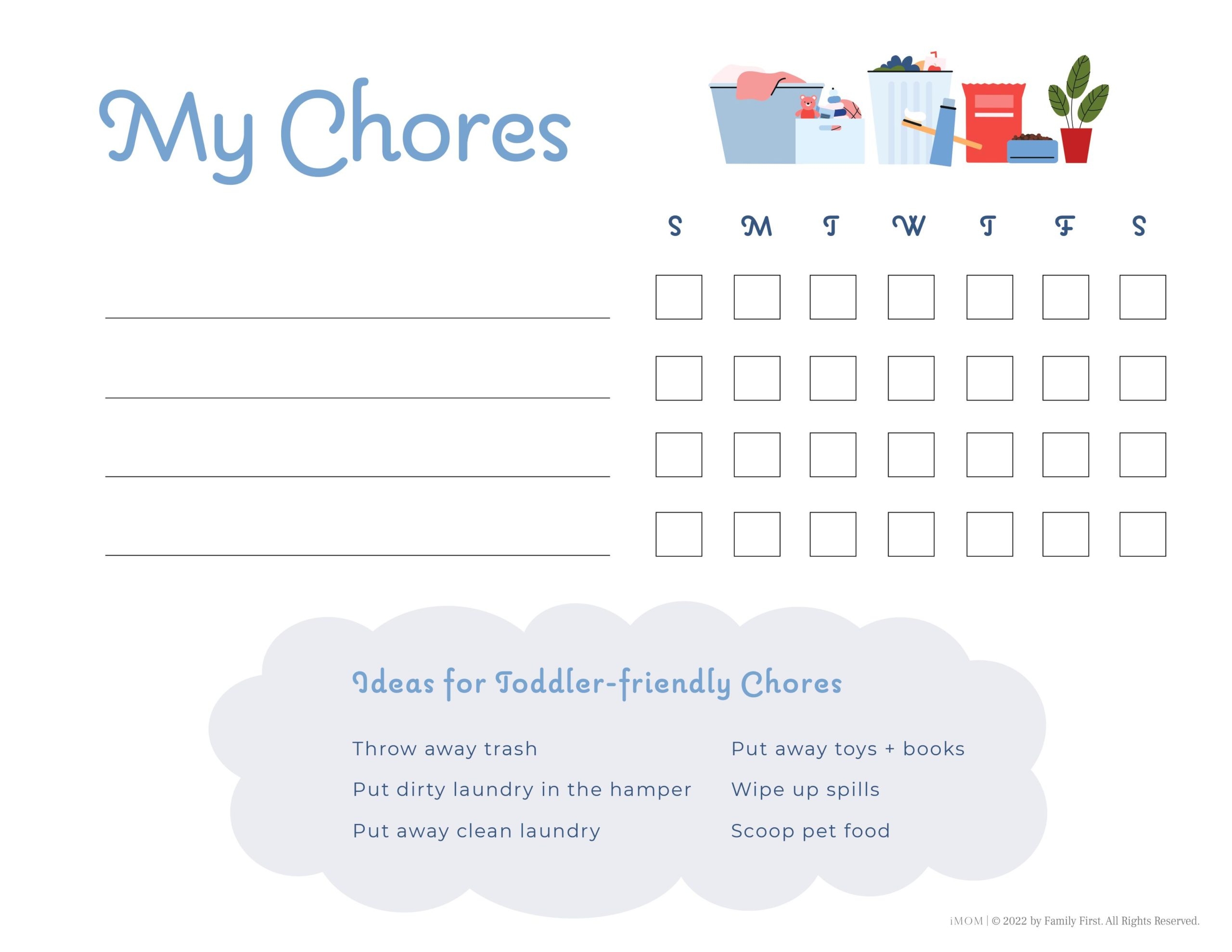 free printable chore charts for multiple children
