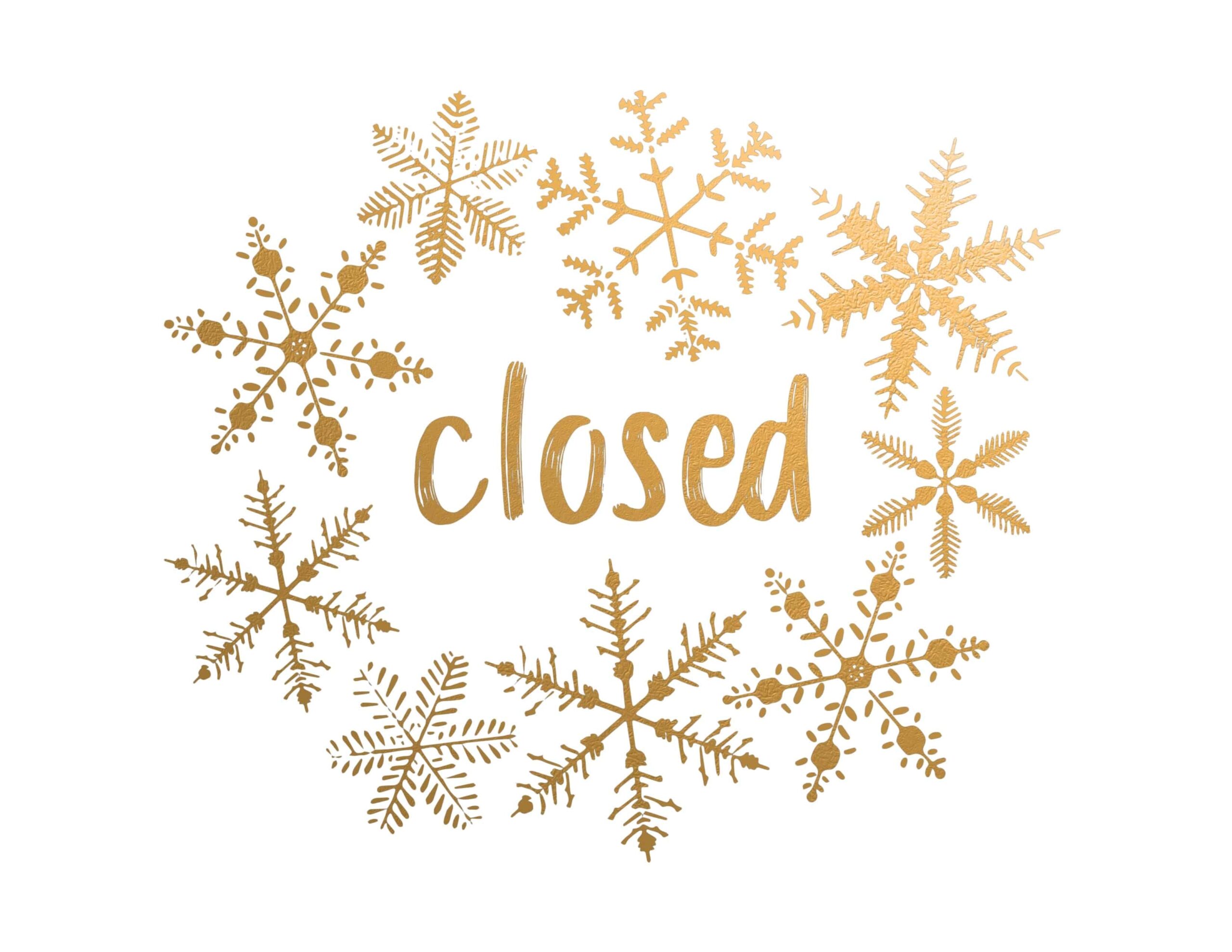 holiday closed signs printable