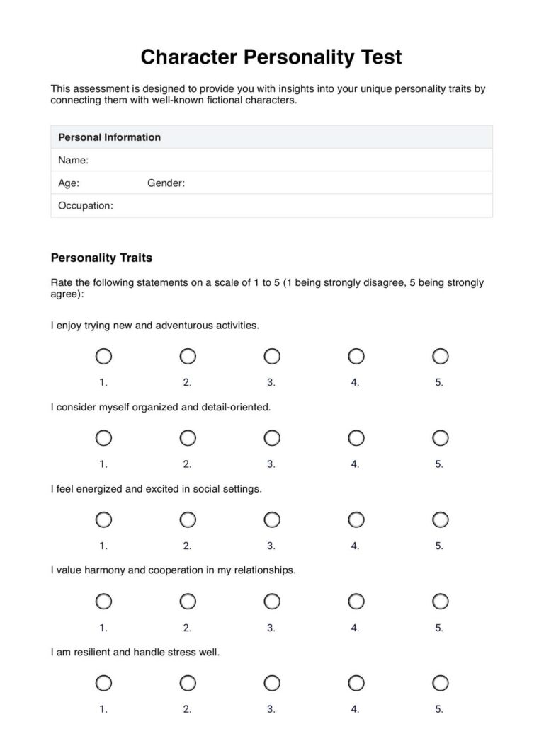 10 Fun Printable Personality Tests For Students Happier Human Worksheets Library