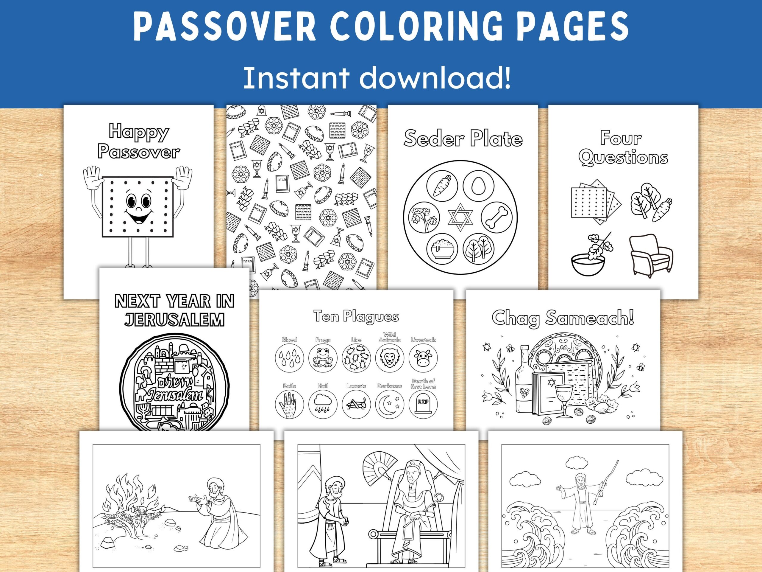 4 questions passover printable