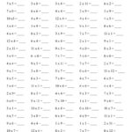 10 Printable Math Drills Multiplication Timetable 0 To 12 