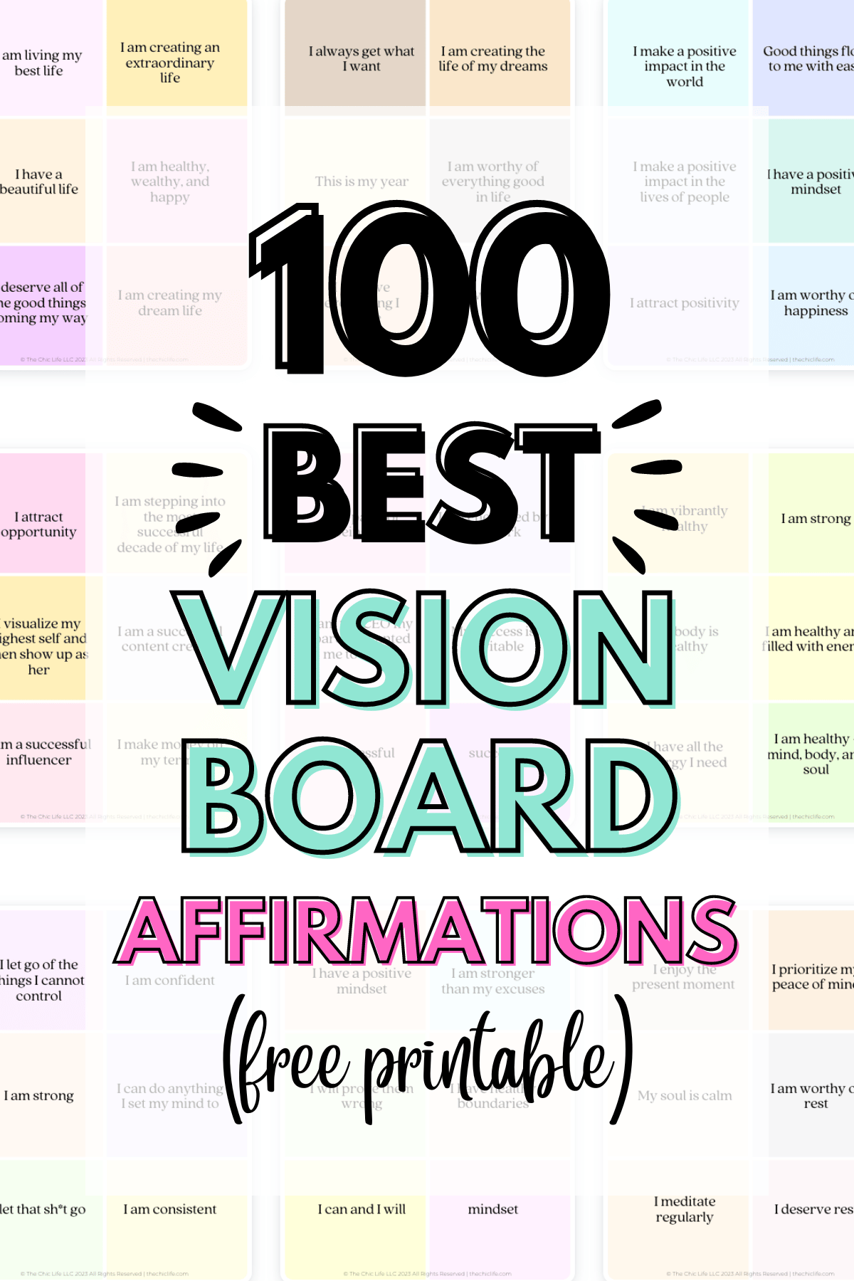 100 Best Vision Board Affirmations 2025 Free Printable The 100 Best Vision Board Affirmations 2025 Free Printable The