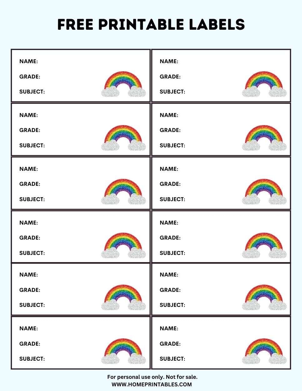 free printable book labels