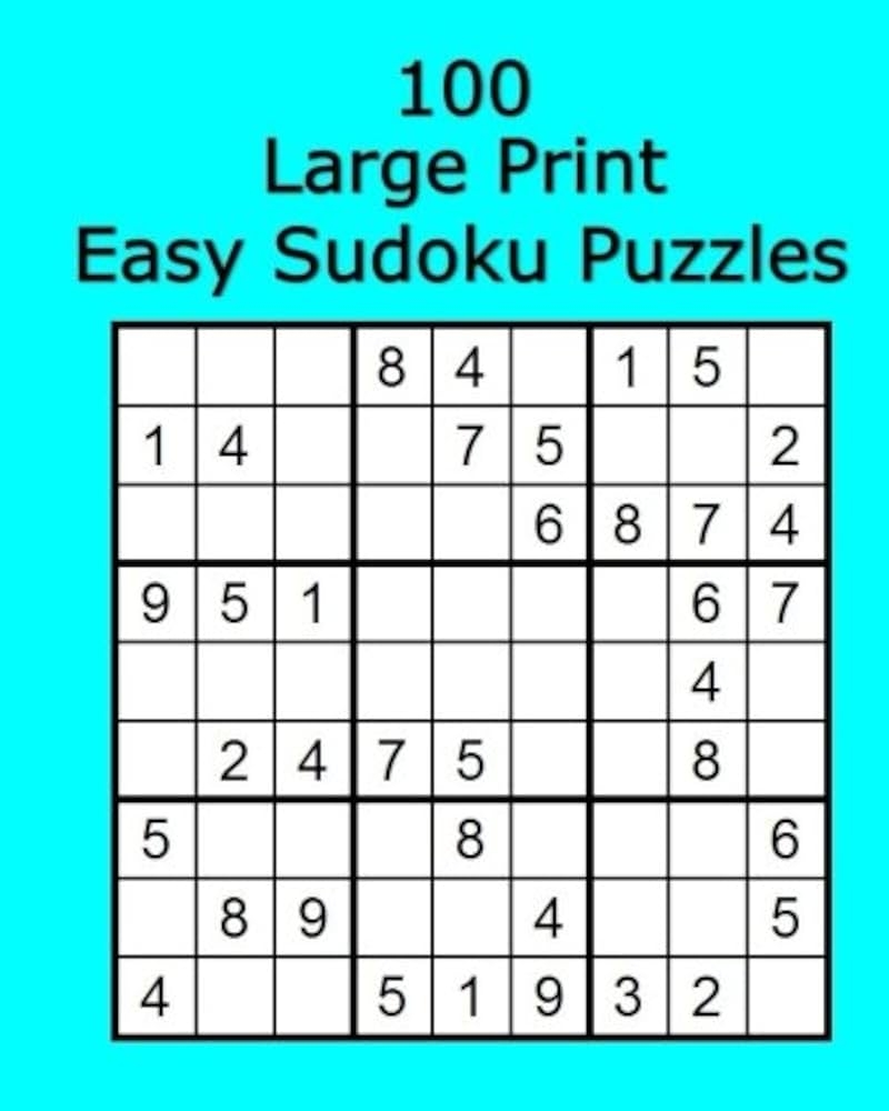 100 Large Print Easy Sudoku Puzzles Murchadh Terry 