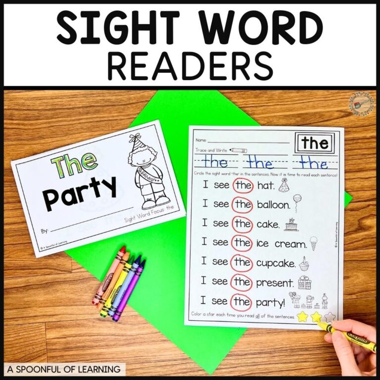 100 Printable Sight Word Readers For Kindergarten A Spoonful Of