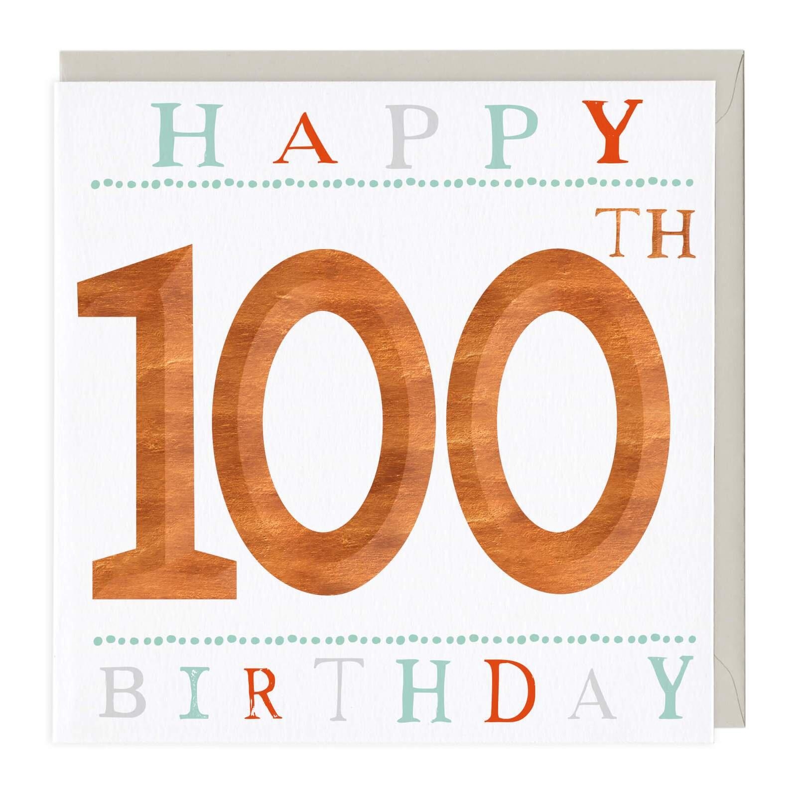 100th birthday card printable