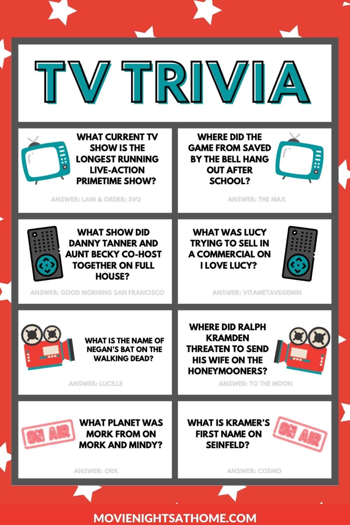 printable tv commercial trivia