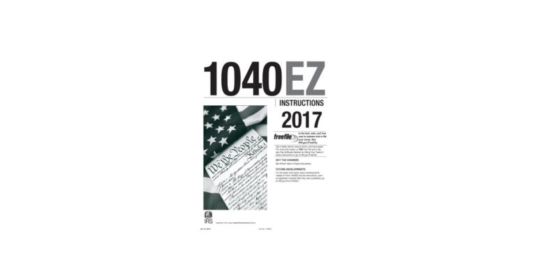 1040EZ Instructions 2017 Internal Revenue Service IRS 