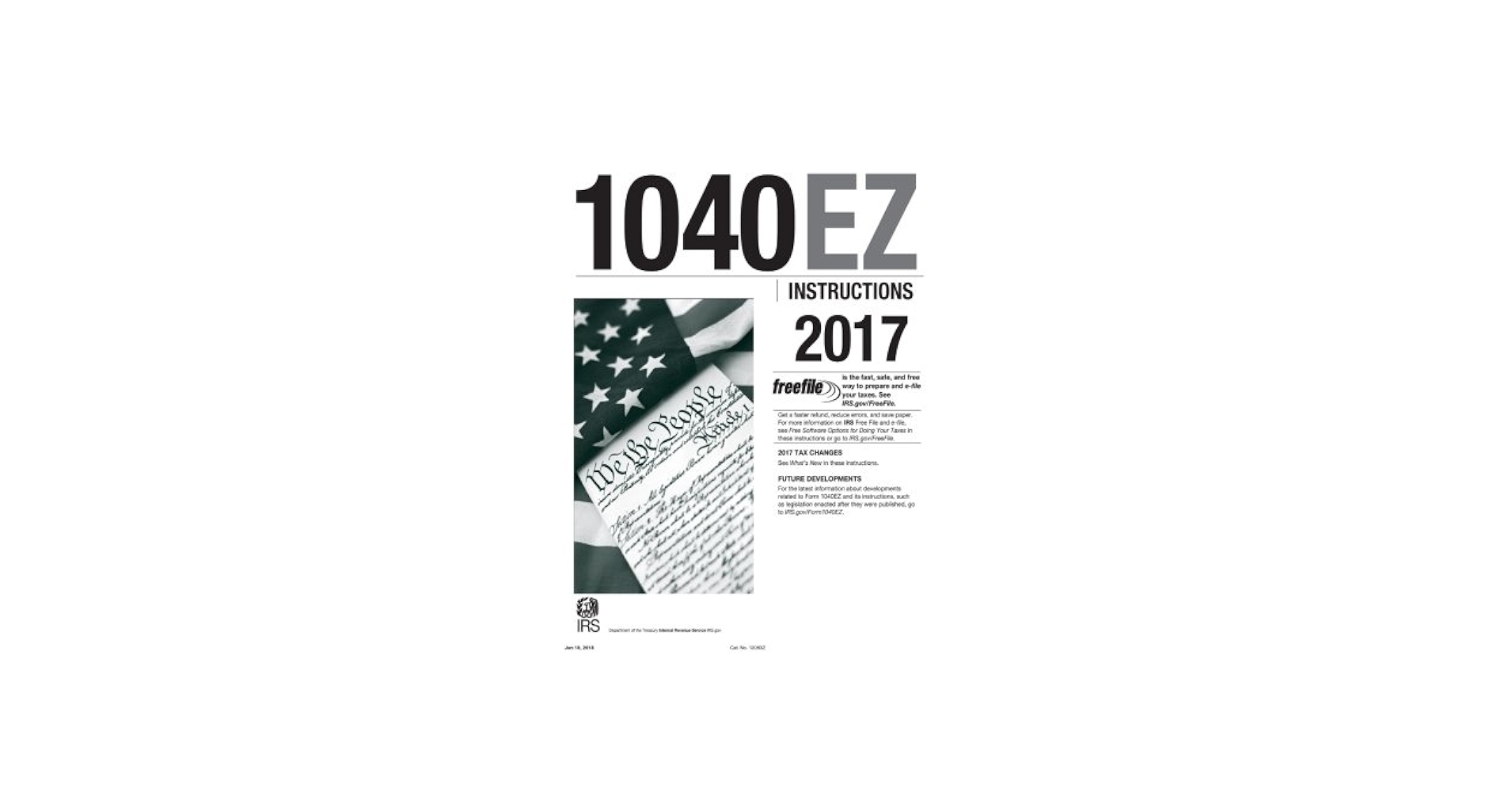 1040EZ Instructions 2017 Internal Revenue Service IRS 9781984172693 Amazon Books