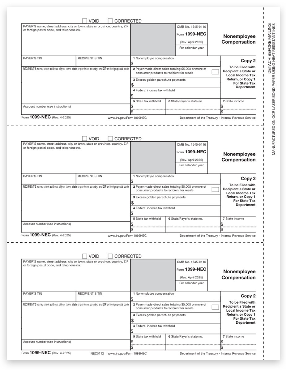 1099 NEC Forms Copy 2 For Payer DiscountTaxForms 1099 NEC Forms Copy 2 For Payer DiscountTaxForms