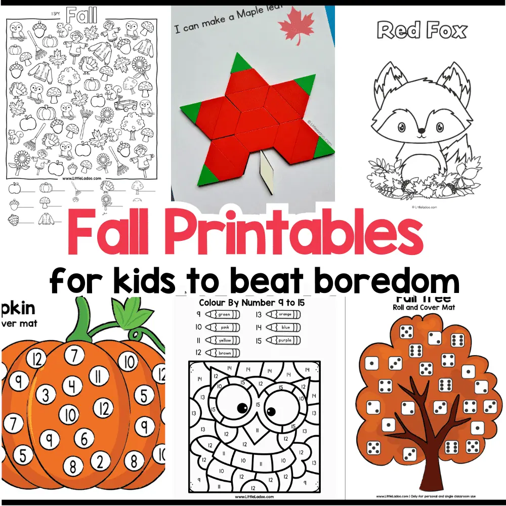 fall activities for preschoolers printable