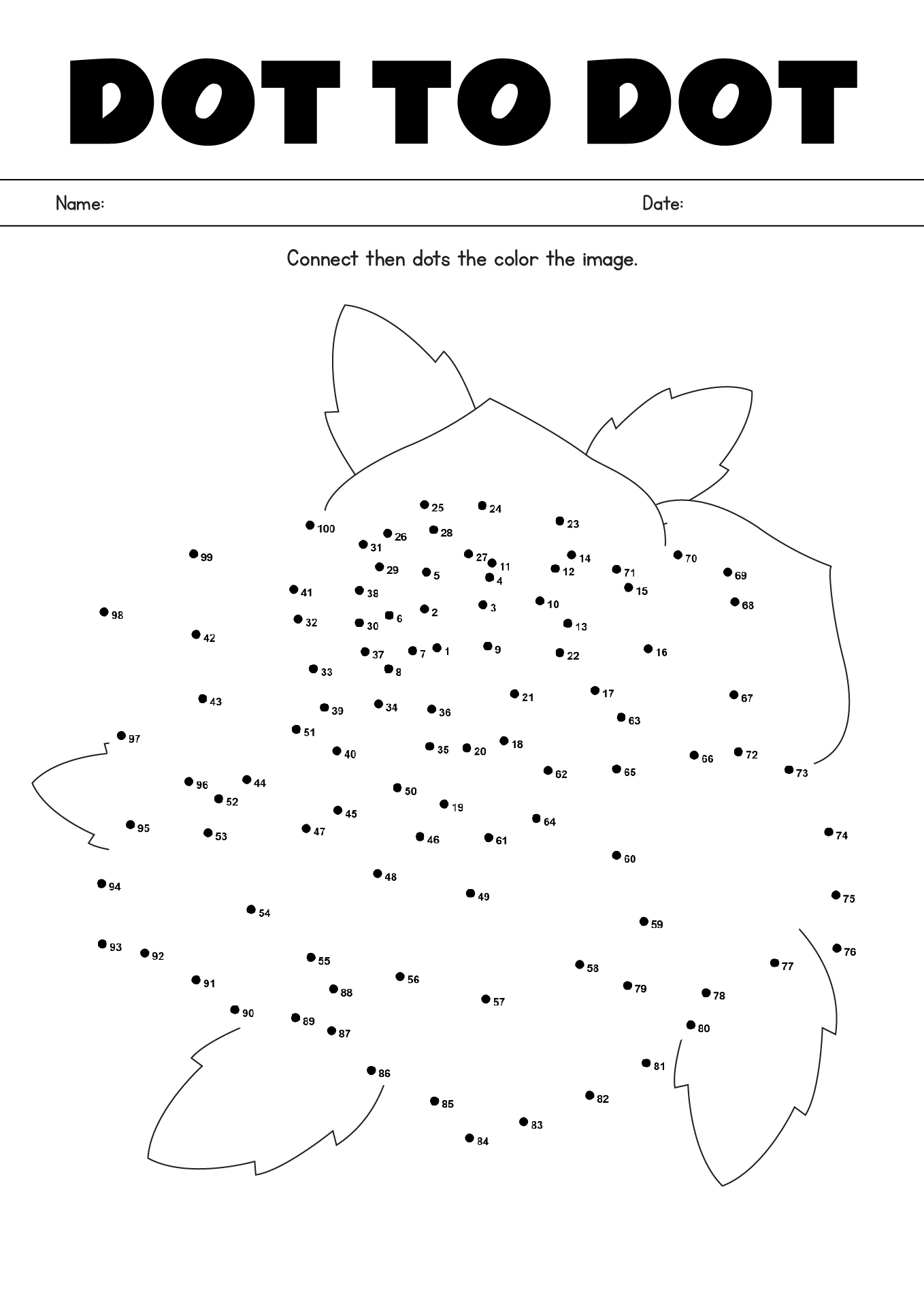 12 Printable Dot To Dot Worksheets 1 100 Free PDF At Worksheeto