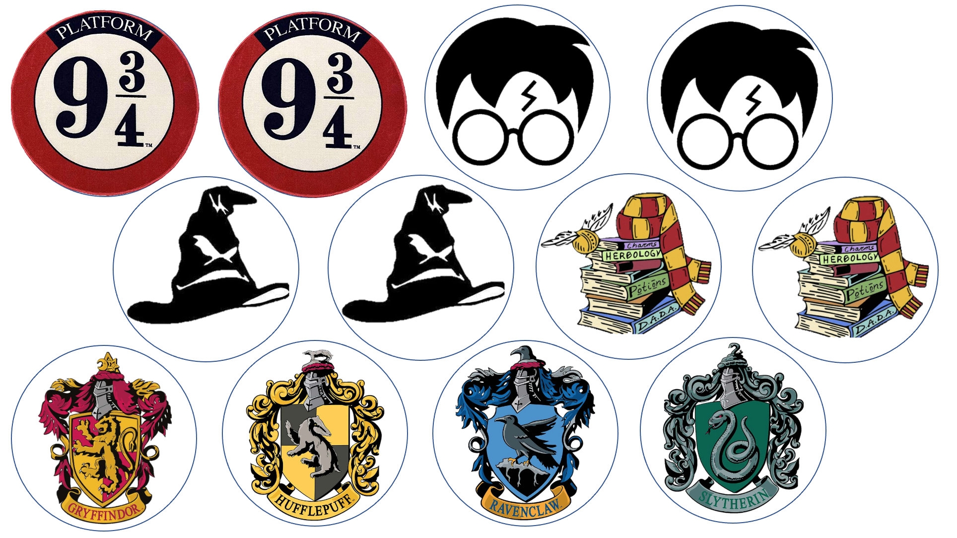 12 X Harry Potter Themed Edible Cupcake U0026 Cocktail Toppers