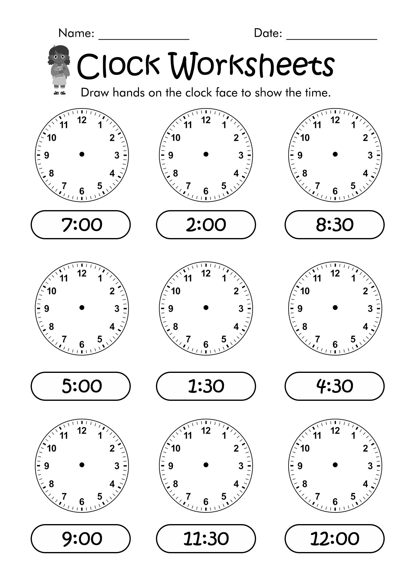 13 Clock Cut Out Worksheet Free PDF At Worksheeto