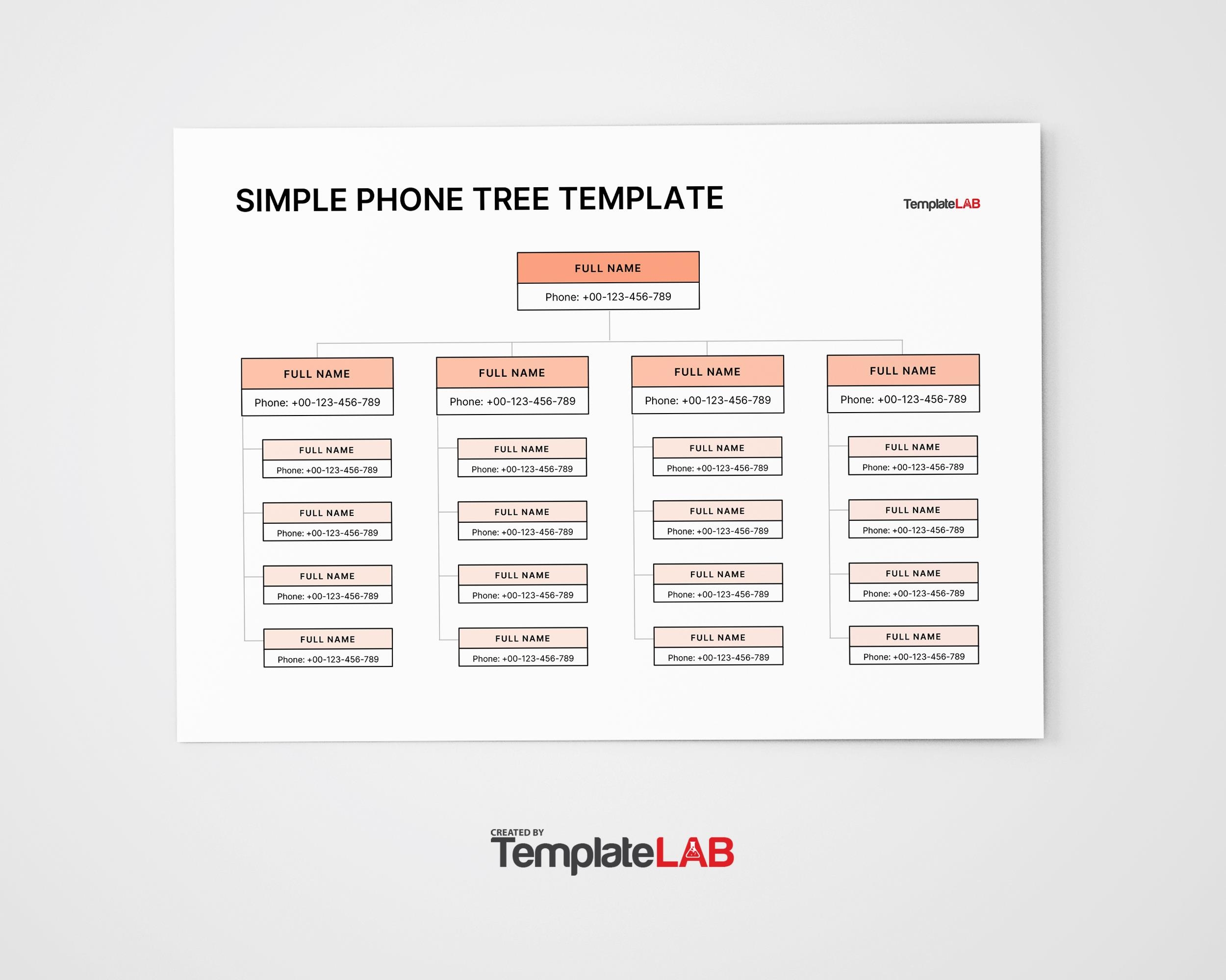 13 Free Phone Tree Templates Word PowerPoint PDF 
