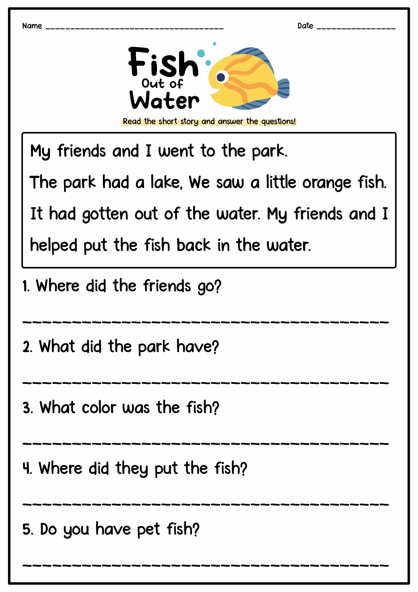 reading short stories grade 1 printable free