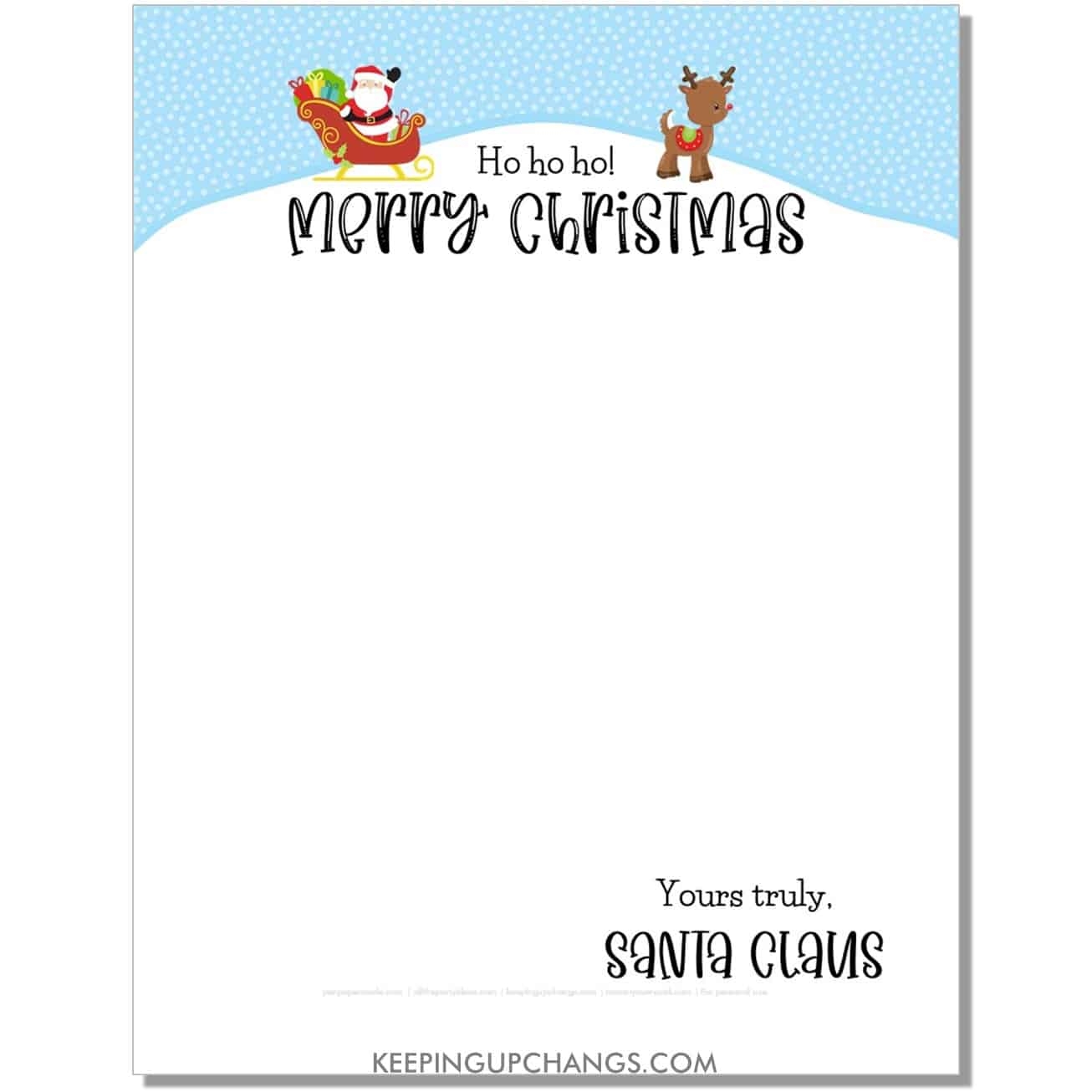 santa letterheads printables free