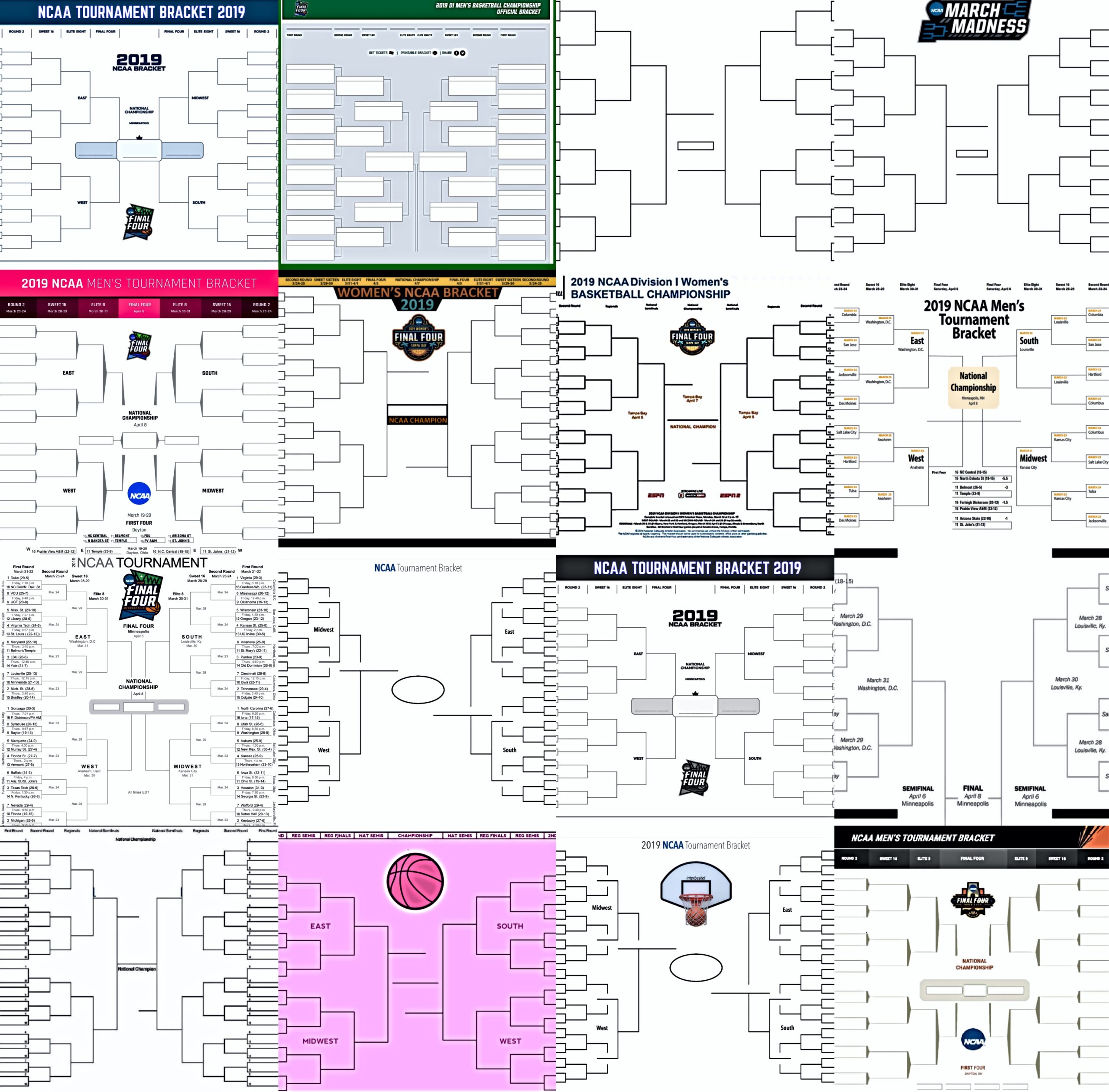 march madness 2019 printable bracket march madness 2019 printable bracket