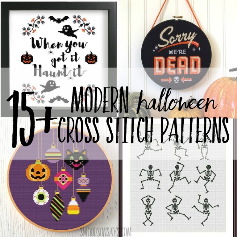 15 Modern Halloween Cross Stitch Patterns Swoodson Says