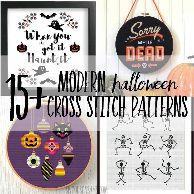 15 Modern Halloween Cross Stitch Patterns Swoodson Says