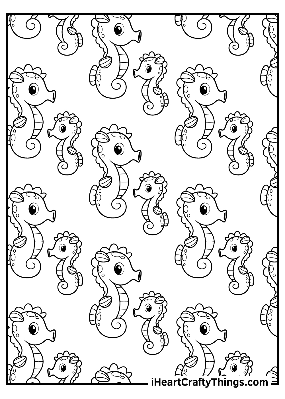 15 Seahorse Coloring Pages 100 Free Printables 
