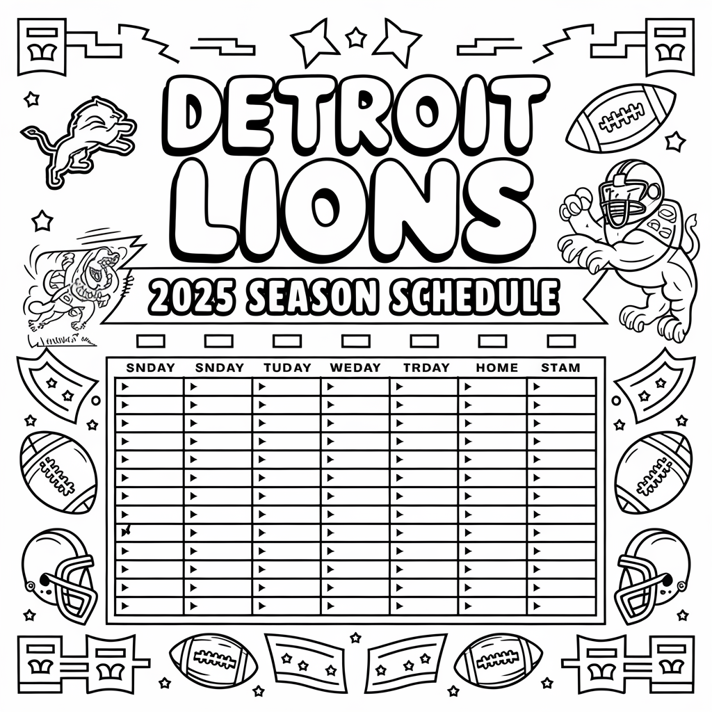 17 Detroit Lions Coloring Pages For All Ages KidPrintables