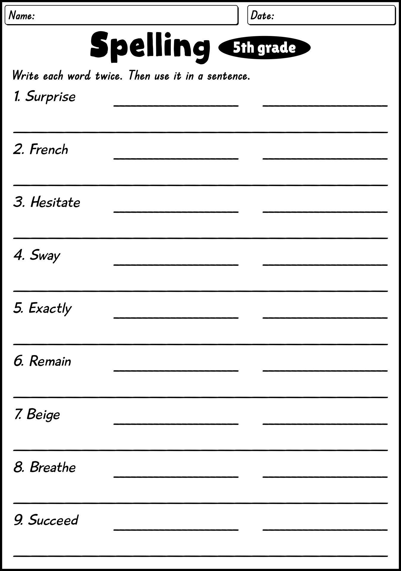 18 5th Grade Vocabulary Worksheets Printable Free PDF At Worksheeto 18 5th Grade Vocabulary Worksheets Printable Free PDF At Worksheeto