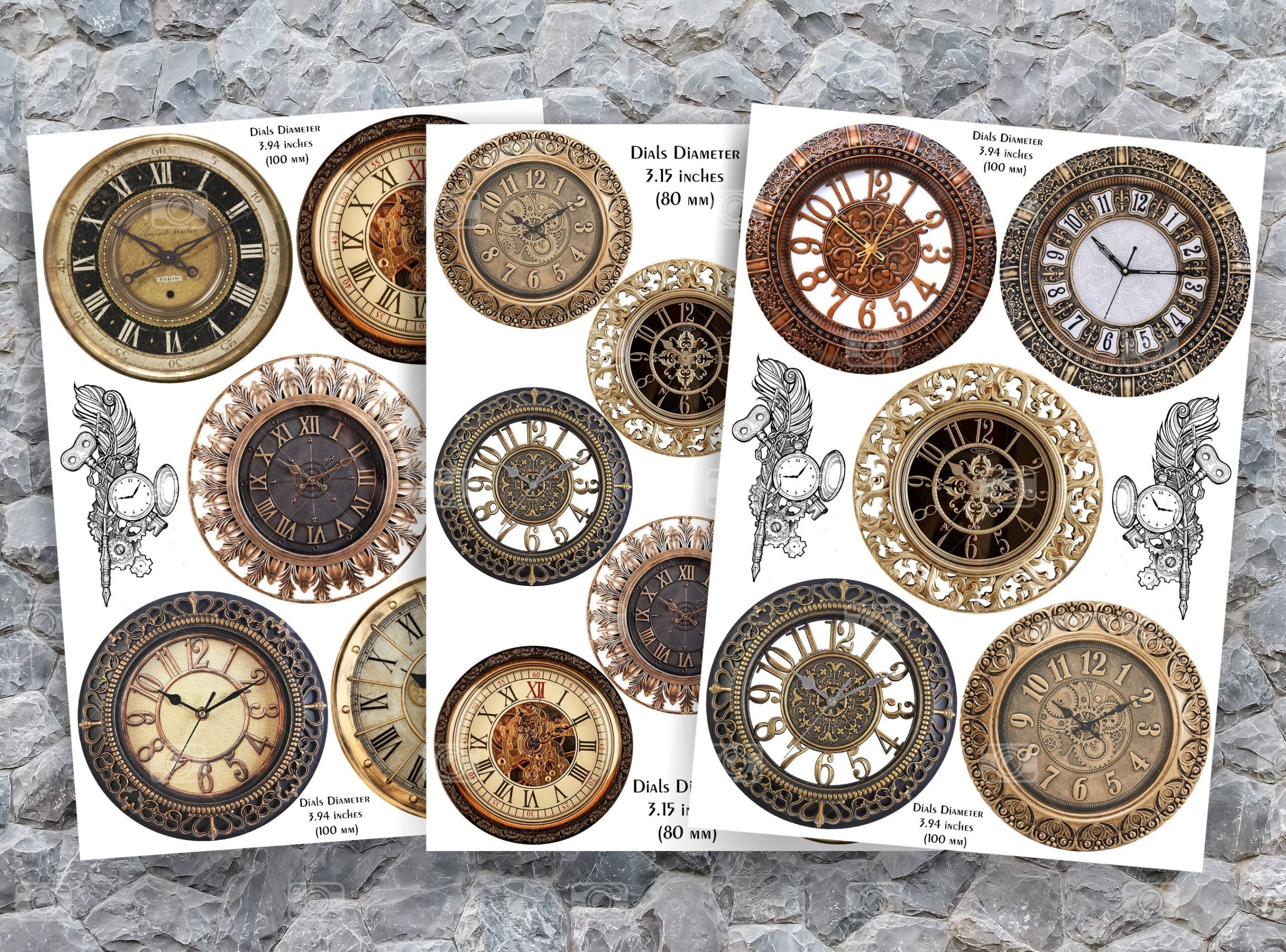 18 Antique Clock Face 4