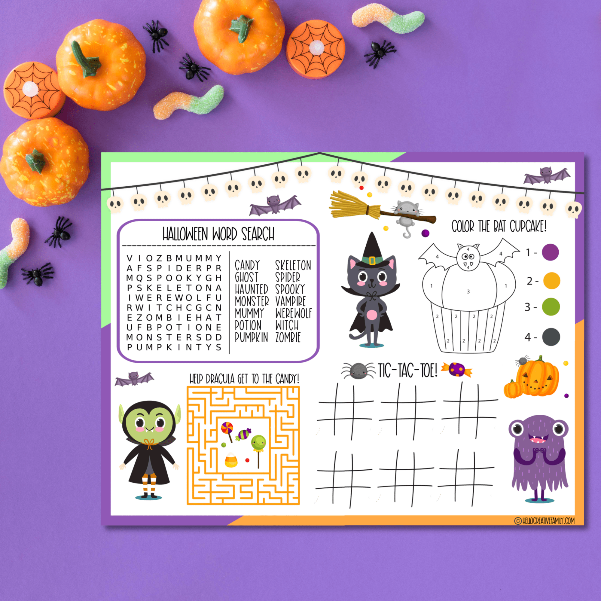 free printable halloween activities