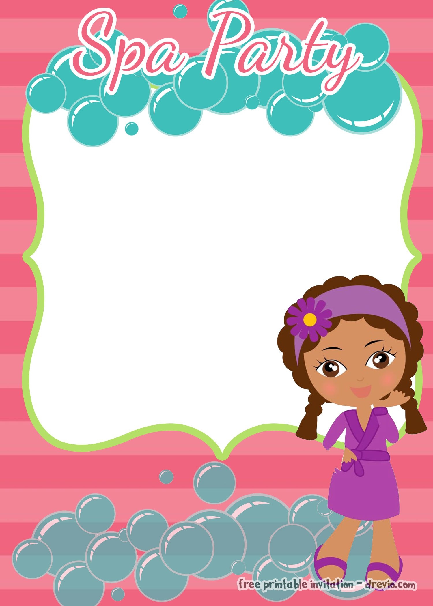 18 FREE Printable Spa Party Invitation Templates UPDATE 