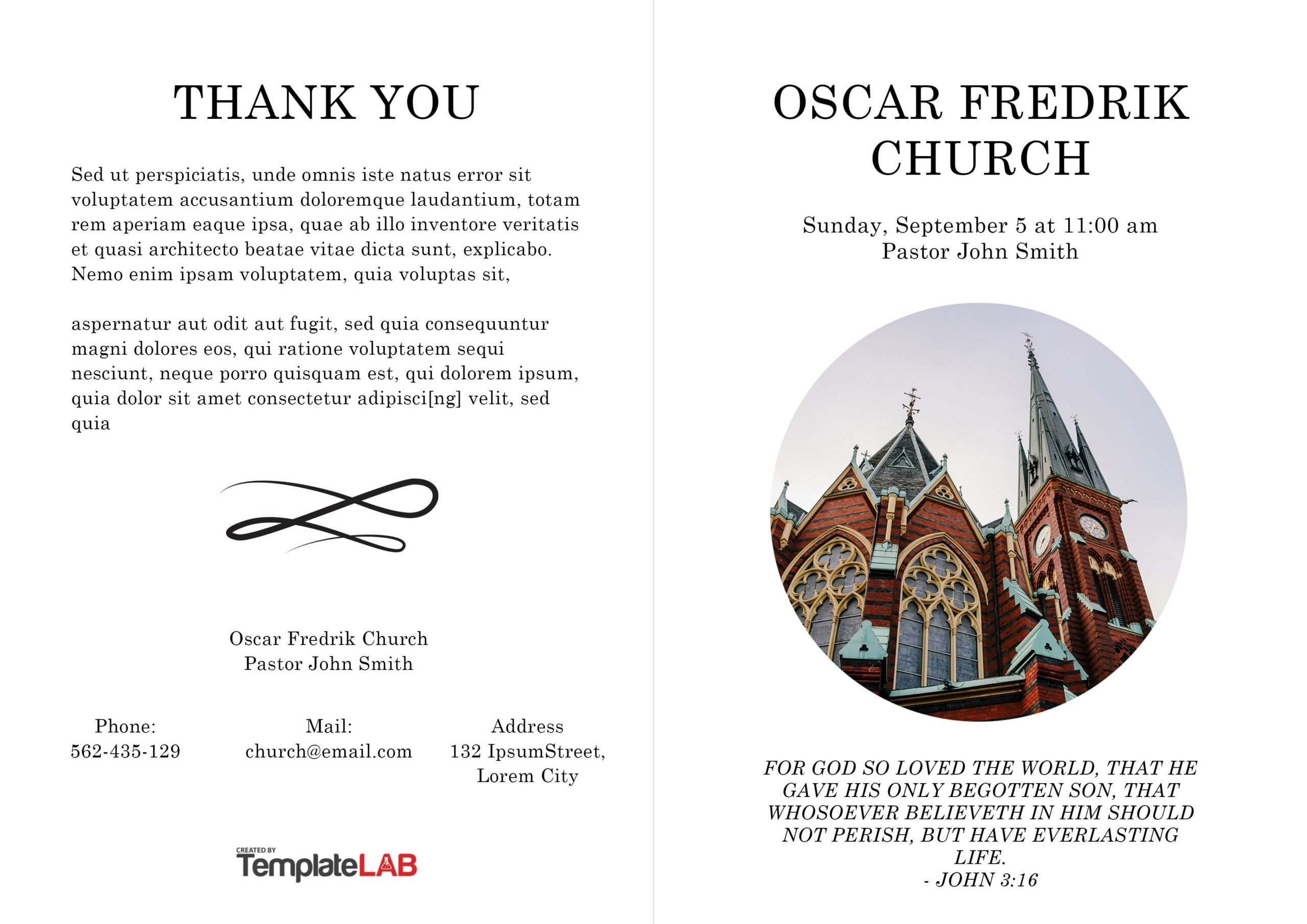 free printable church programs