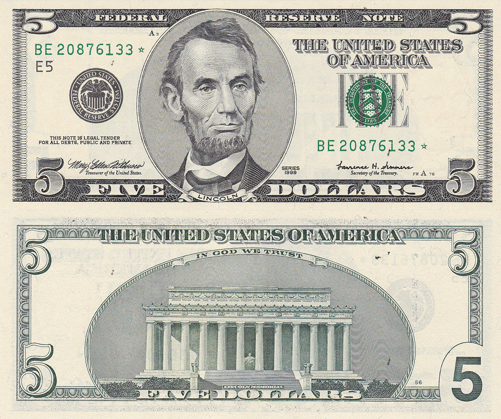 1999 5 Richmond District Star Note FR 1987 E Uncirculated EBay