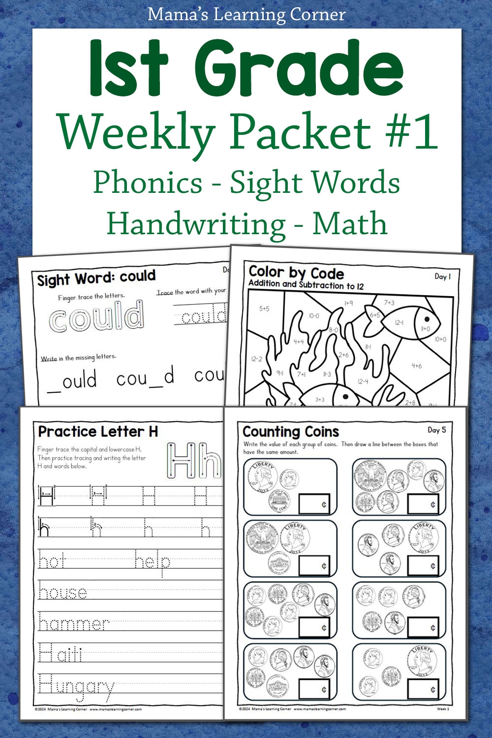 free printable worksheets for 1st grade