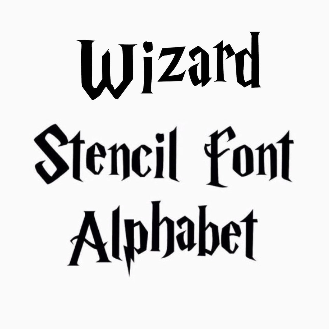 2 5 4 Inch Wizard Witch Stencil Font Full Alphabet Upper And Lower Case Letters Includes Numbers Template Airbrush Paint Fabric Sign Etsy