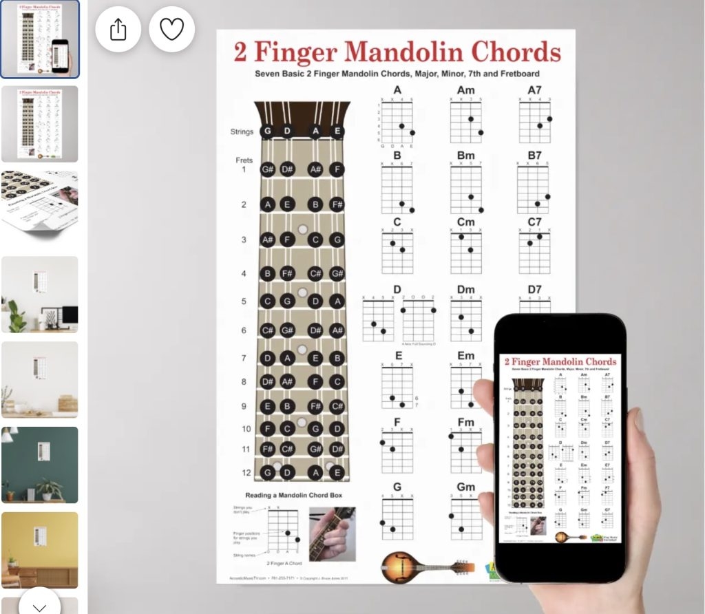 printable easy mandolin chords pdf
