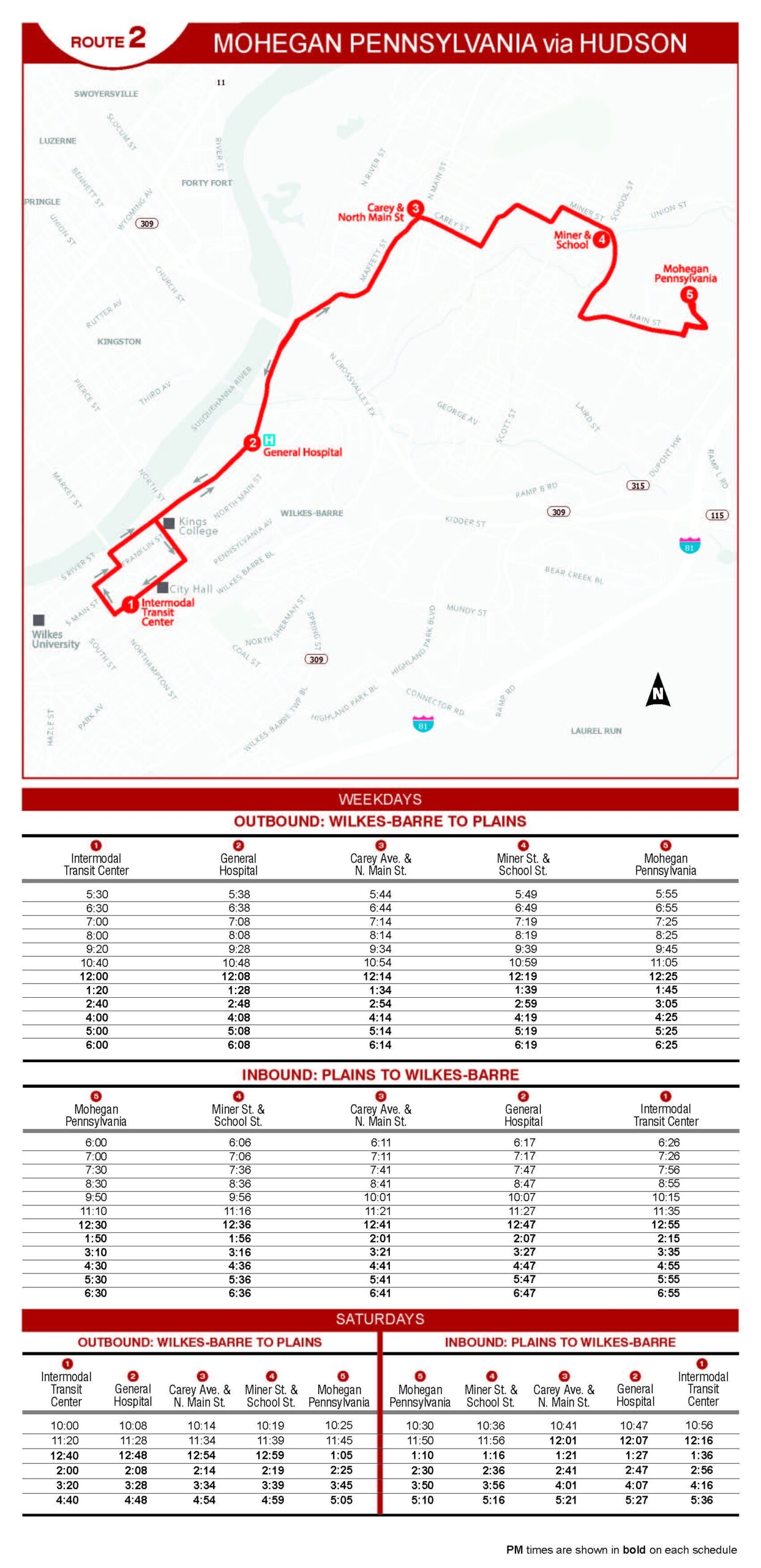 2 Mohegan PA Via Hudson LCTA