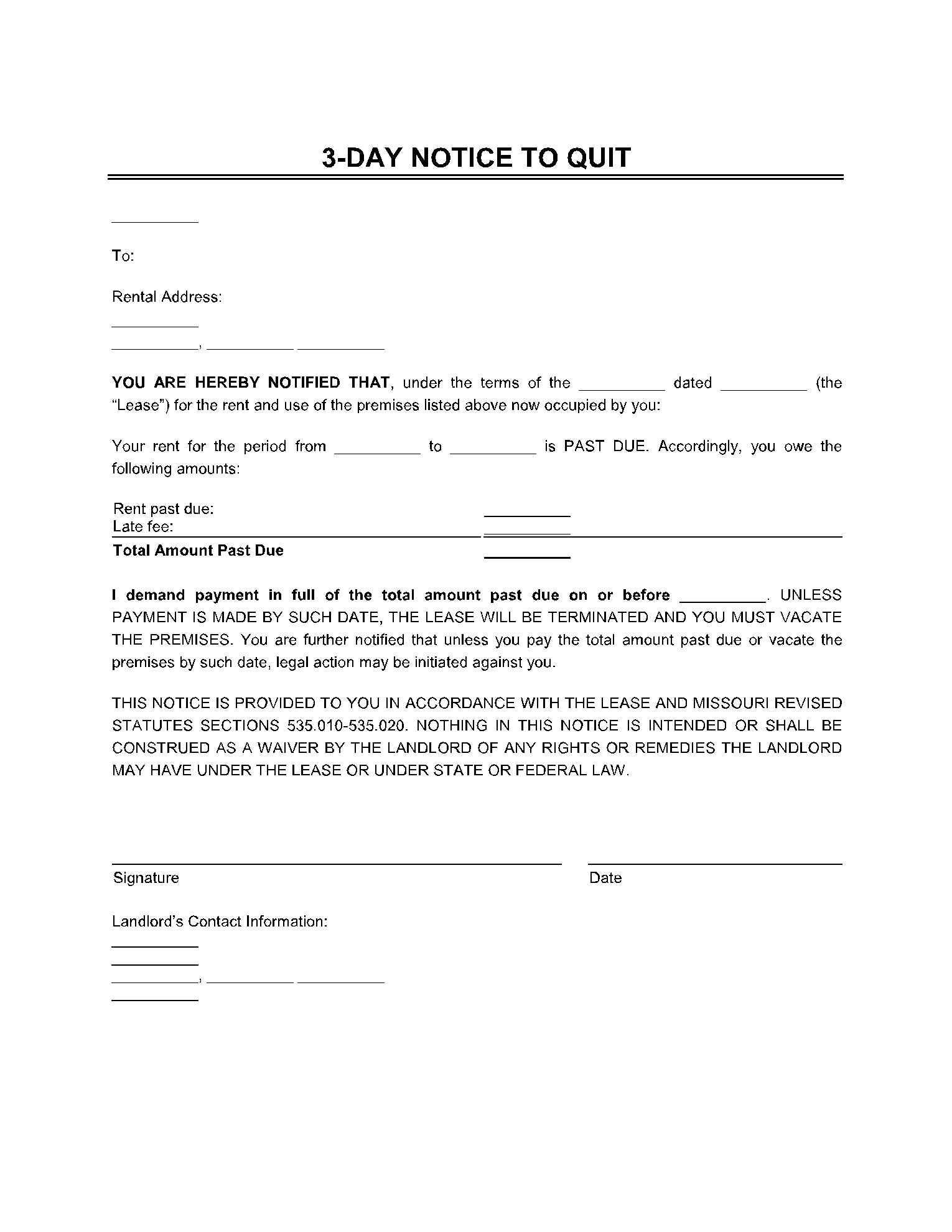 20 Free Eviction Notice Templates In 2021 CocoSign