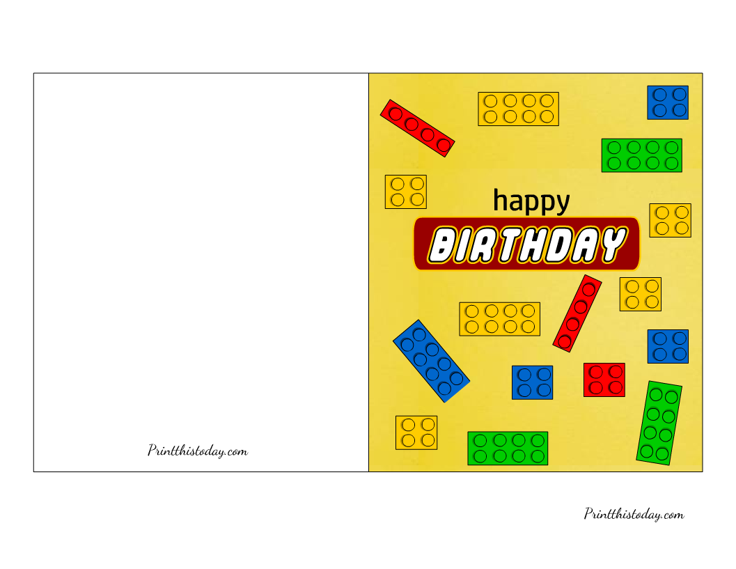 lego birthday card printable