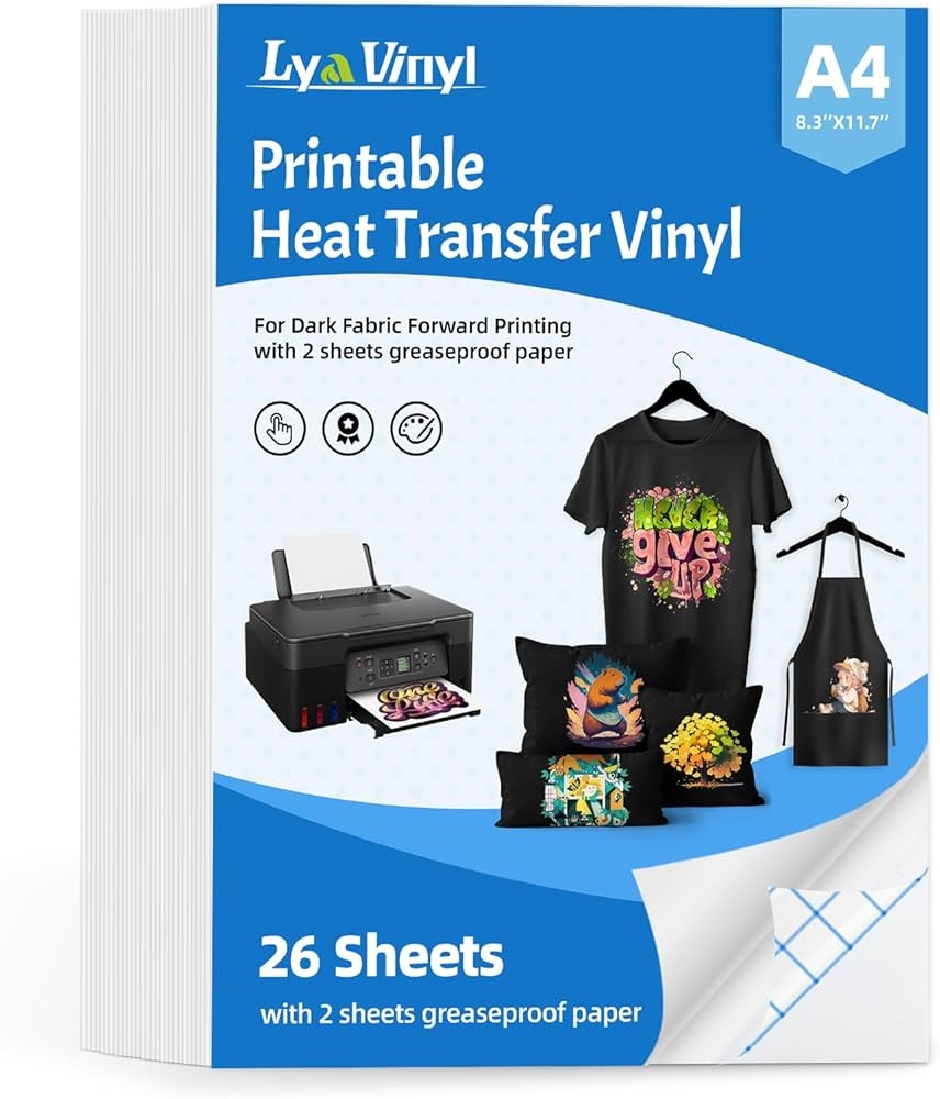 20 Inkjet Laser Printable Heat Transfer Vinyl Sheets For Dark Light Fabrics Worksheets Library