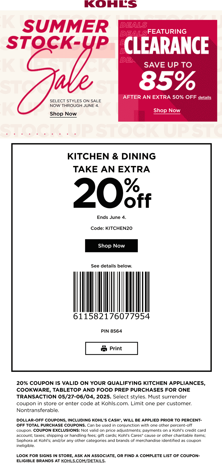 20 Off At Kohls Or Online Via Promo Code YOURFAMILY Kohls 