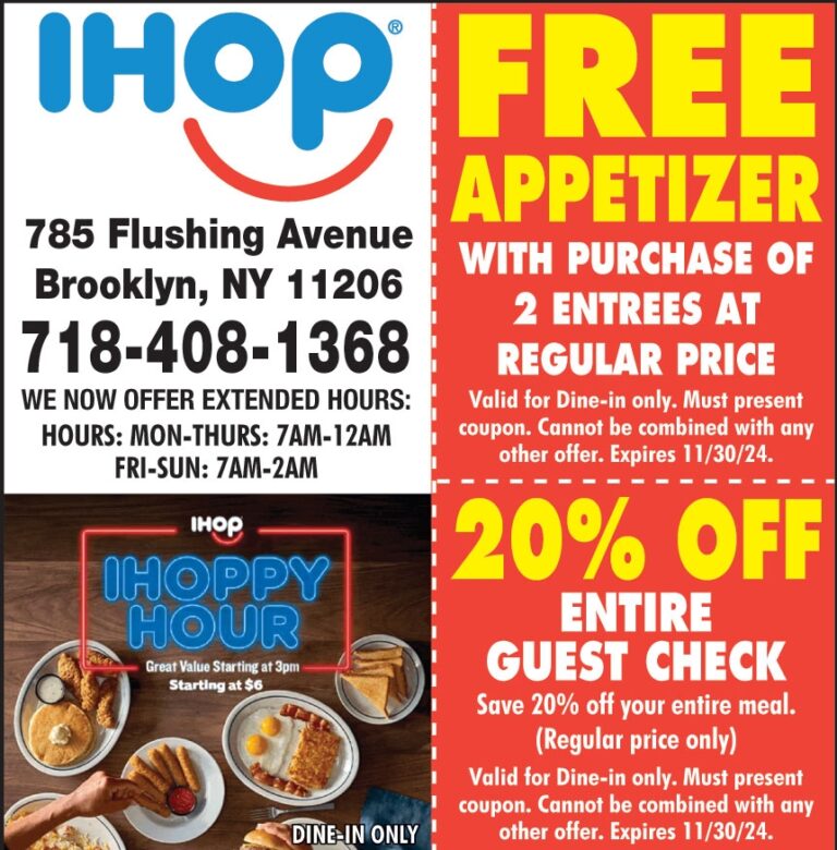 20 OFF ON ENTIRE GUEST CHECK Online Printable Coupons USA 