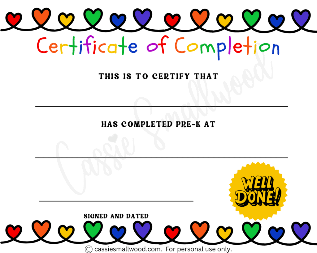 20 Preschool And Kindergarten Graduation Certificates FREE 