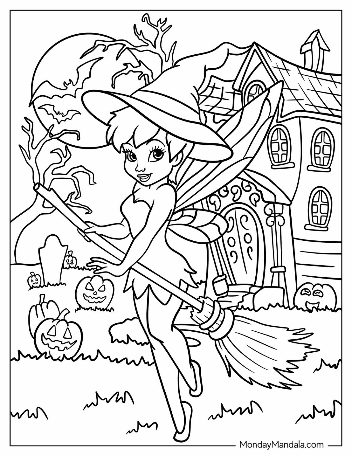 printable tinkerbell coloring pages